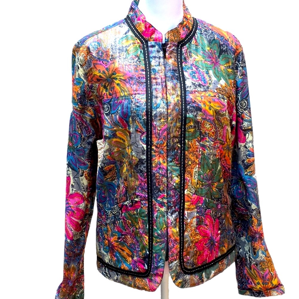 4/$20! Life Style Vintage Floral Jacket